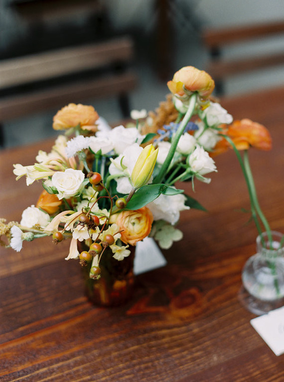 orange flower arrangement