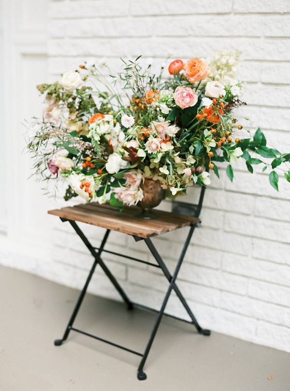 gorgeous wild floral arrangement