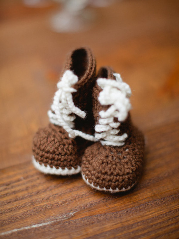 knit baby booties