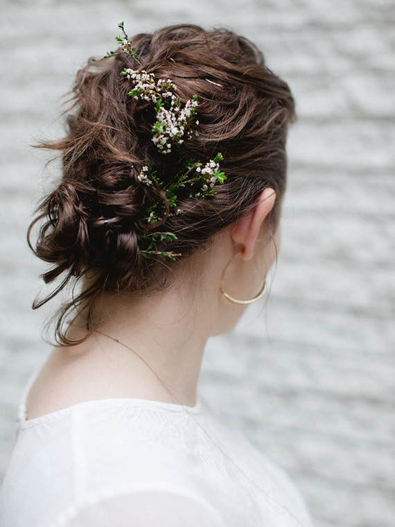 updo with flowers