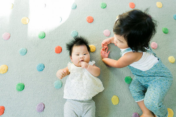 baby photos with polka dots