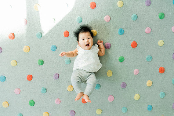 baby photos with polka dots