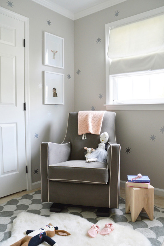 pink and grey girls room Inspiration