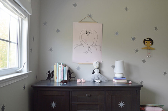 pink and grey girls room