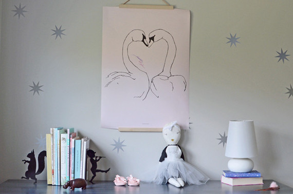 pink and grey girls room Inspiration