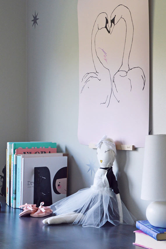 pink and grey girls room