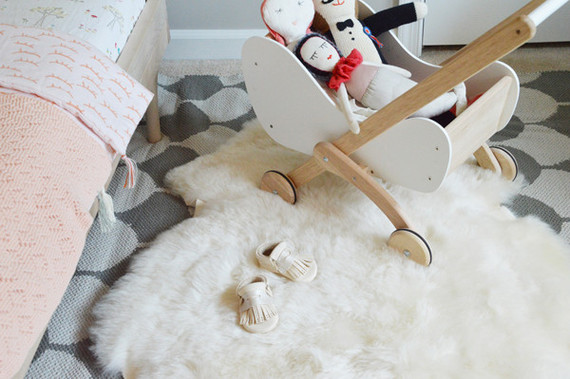 pink and grey girls room