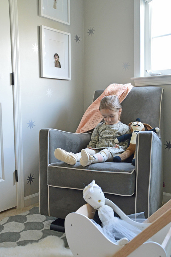 pink and grey girls room Inspiration
