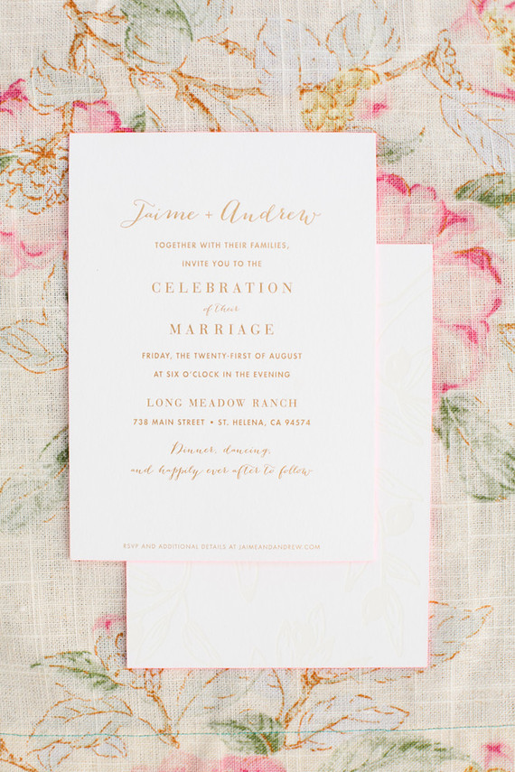 Letterpress wedding invitations