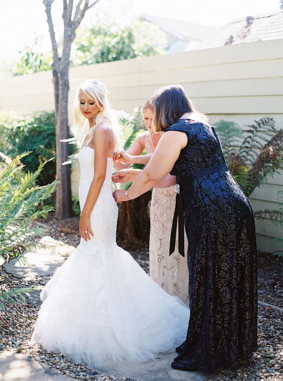Strapless mermaid wedding dress