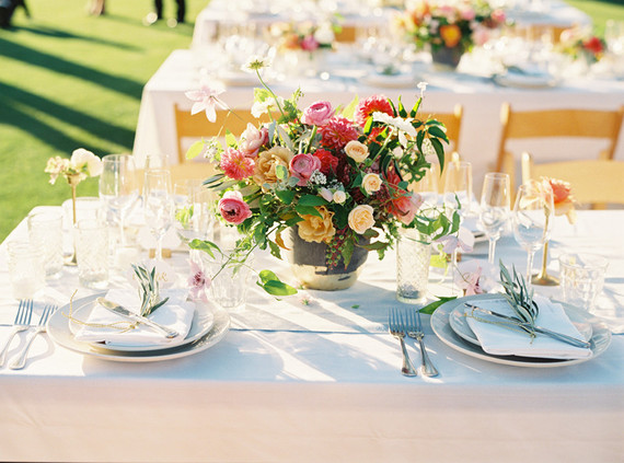Summer wedding tablescape