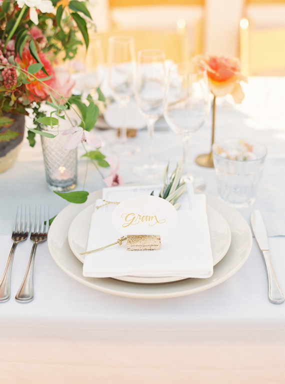 Summer wedding tablescape
