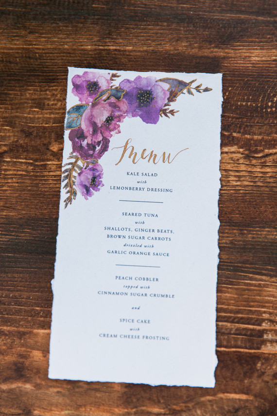 Floral wedding invitation