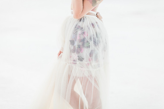 Floral wedding dress