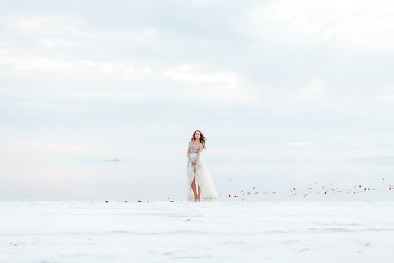 Floral wedding dress