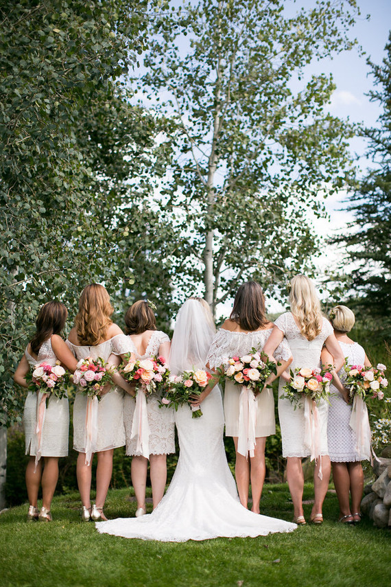 White bridesmaids