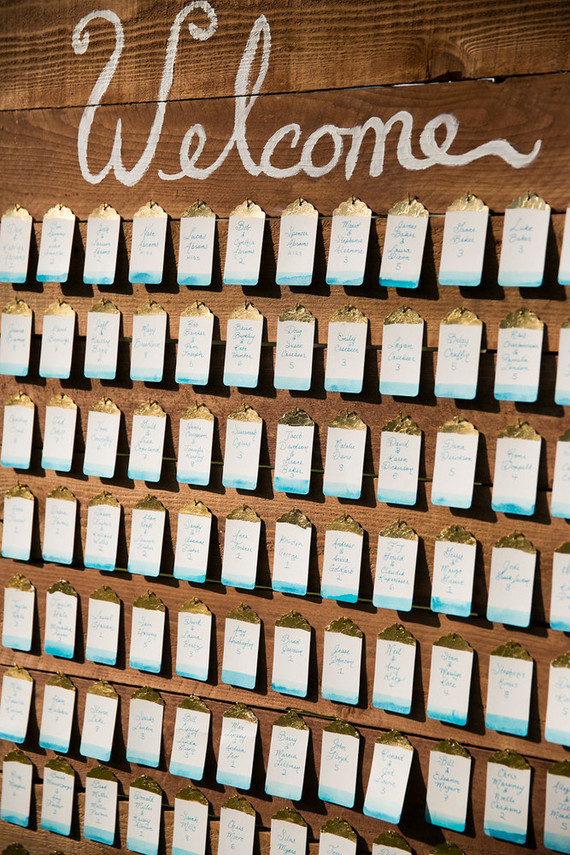 Watercolor escort cards