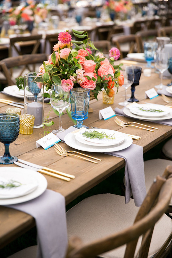 Rustic vintage wedding tablescape