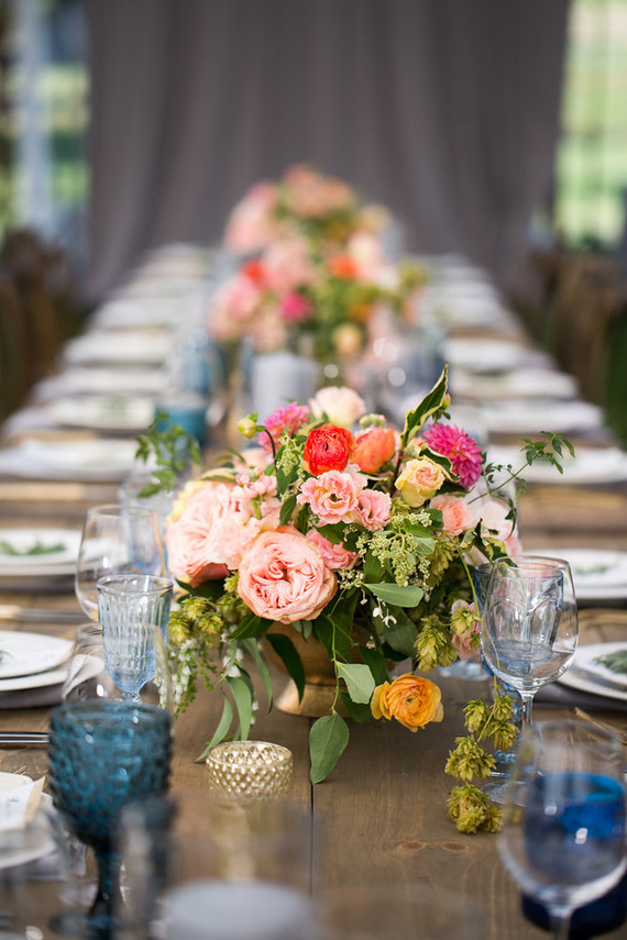 Rustic vintage wedding tablescape