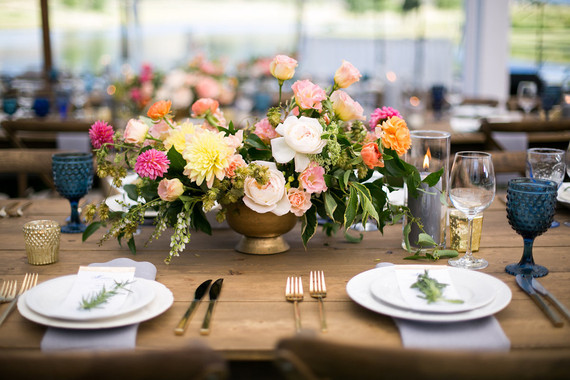 Rustic vintage wedding tablescape