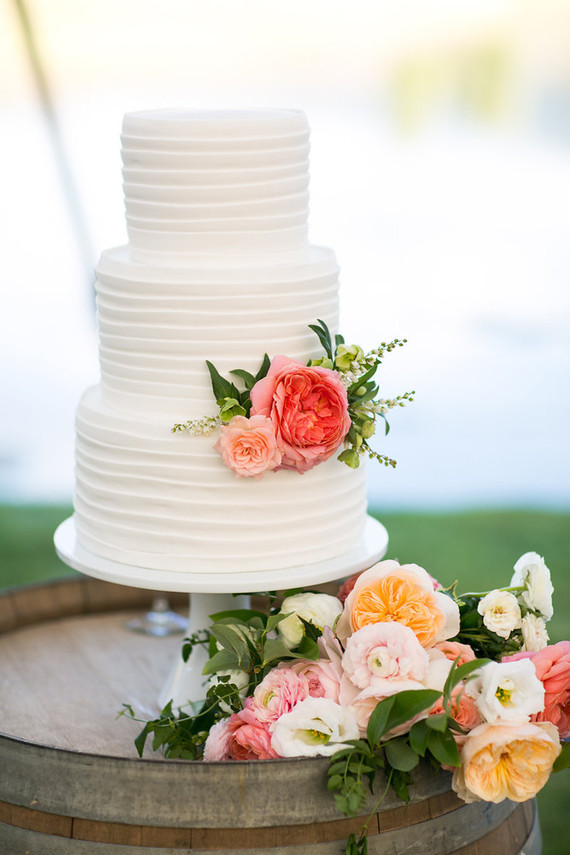 White wedding cake
