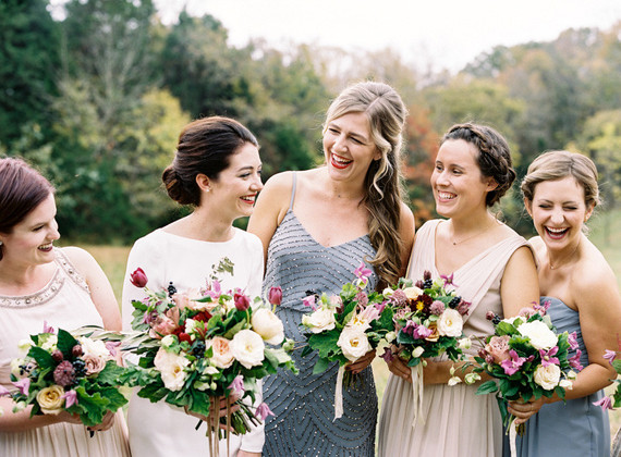 Metallic bridesmaid dresses Inspiration