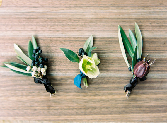 Fall wedding boutineers Inspiration