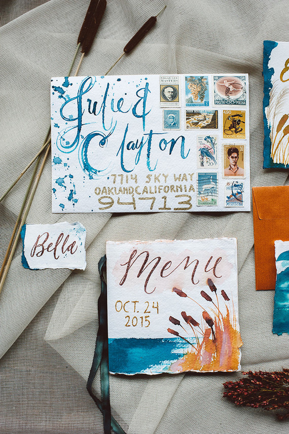 Hand drawn wedding invitations