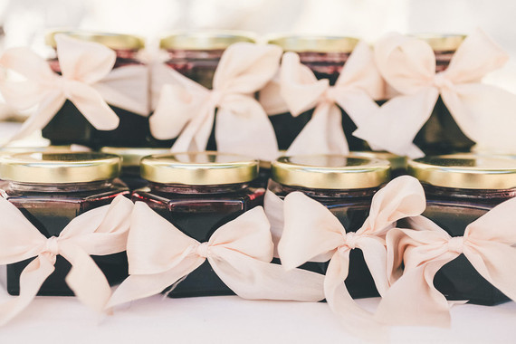 Blackberry jam wedding favors