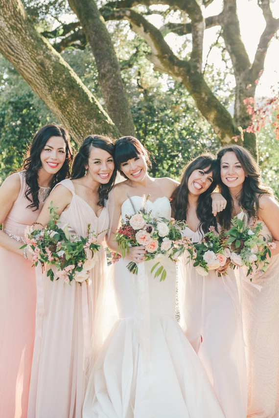 Blush bridesmaids