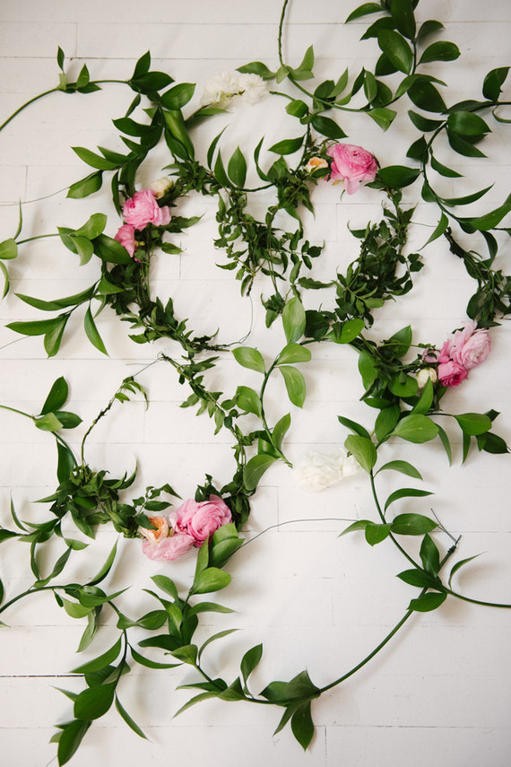 Green vine flower crown