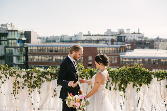 Rooftop Brooklyn wedding