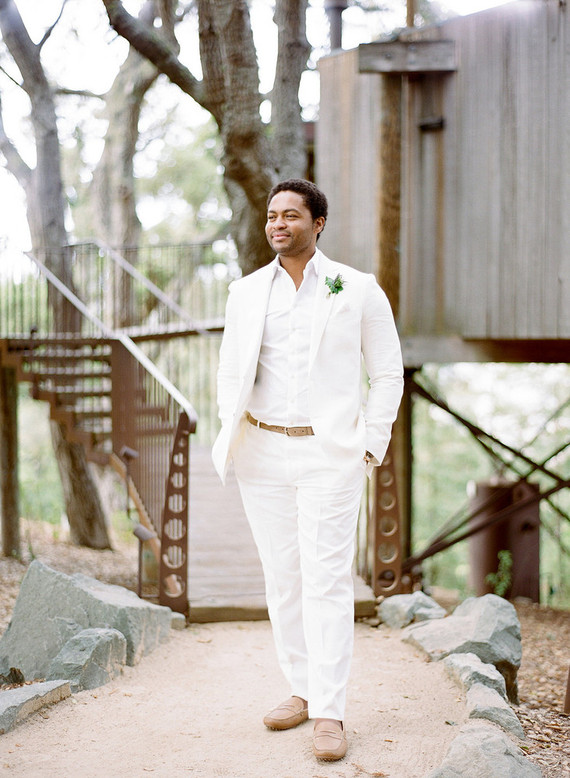 White groom suit