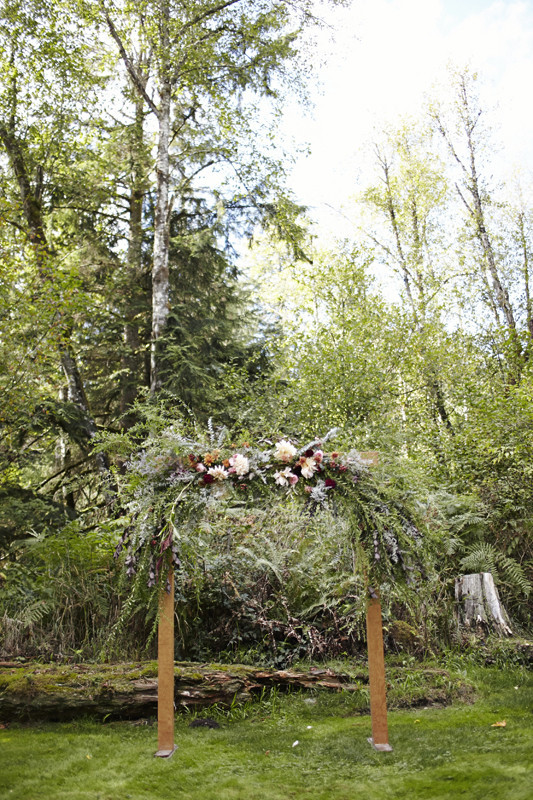 Backyard wedding ceremony