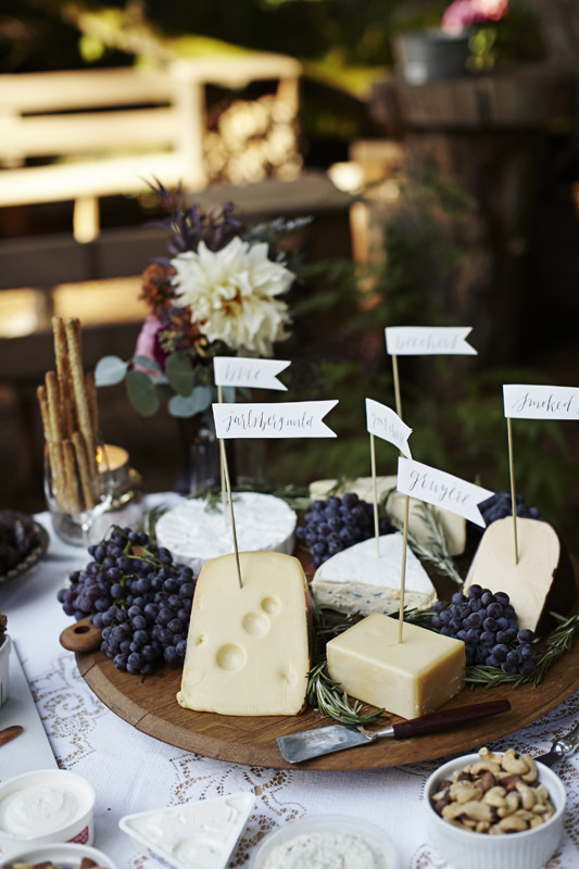 Cheese platter appetizer
