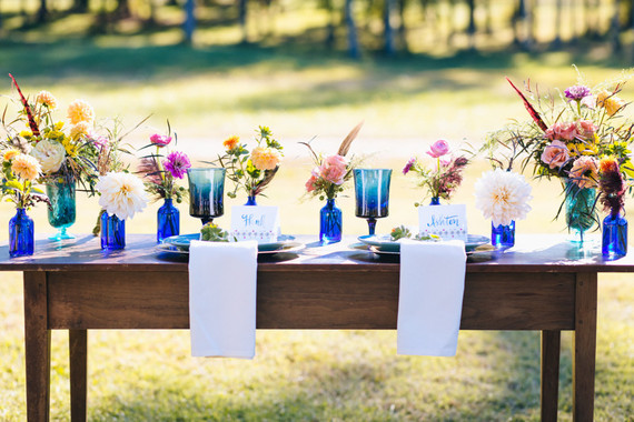 Colorful tablescape