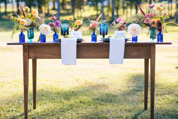 Colorful tablescape
