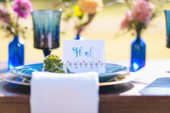 Calligraphy escort cards