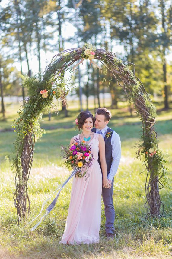 Colorful bohemian fall wedding inspiration