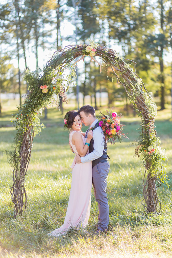 Colorful bohemian fall wedding inspiration