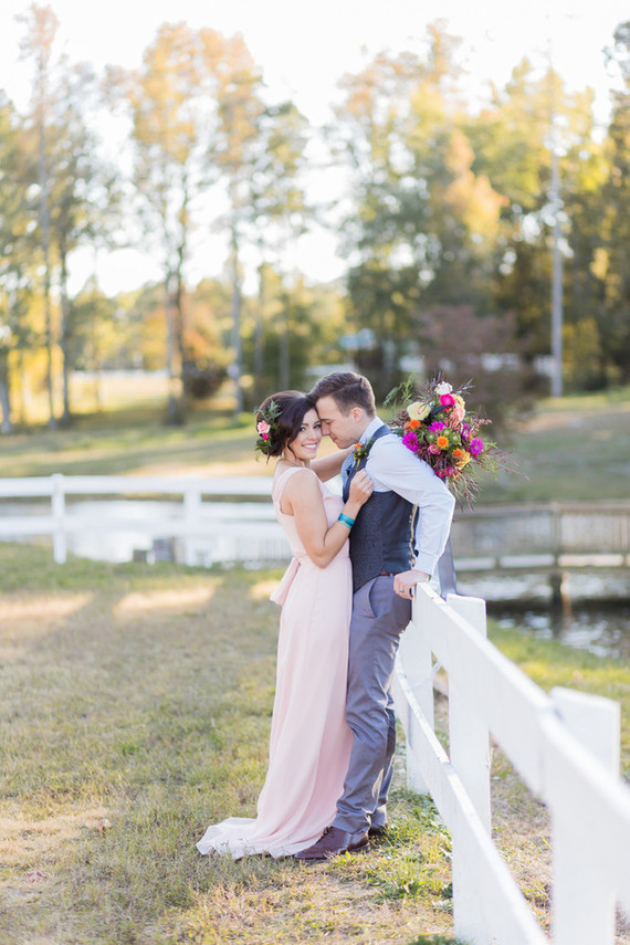 Colorful bohemian fall wedding inspiration