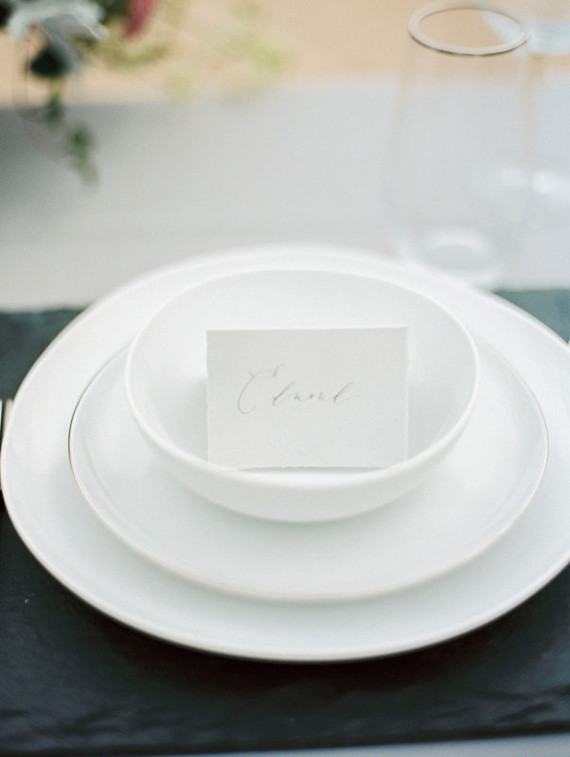 Simple white plates