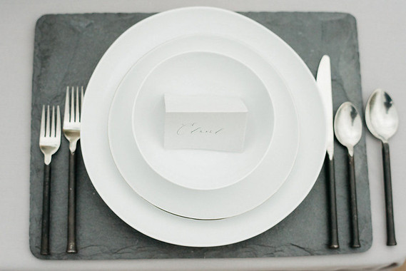 Simple white plates