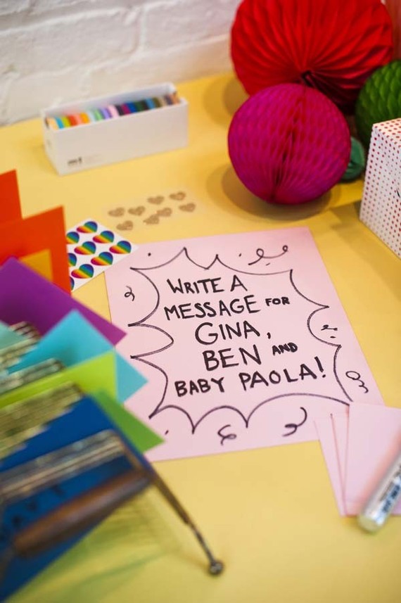 Colorful baby shower