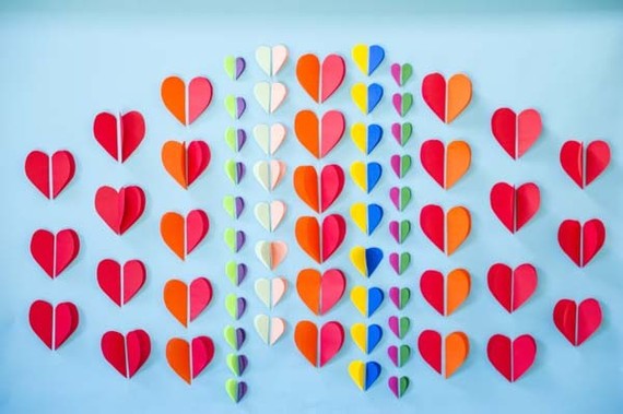 Cut hearts backdrop