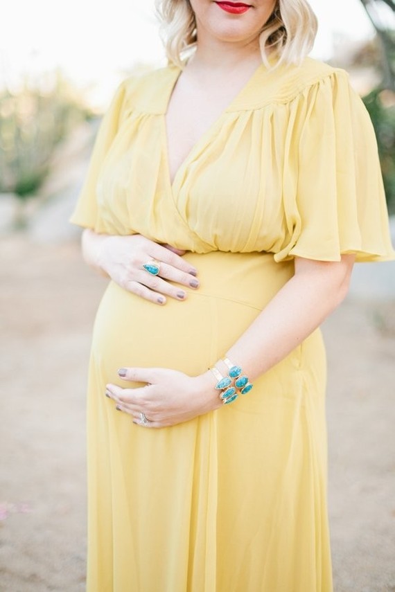 Cactus garden maternity photos