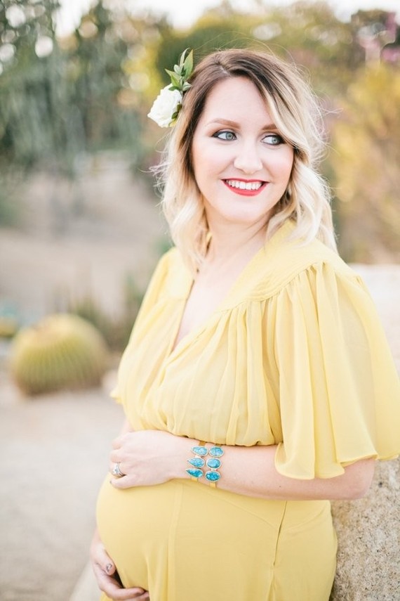 Cactus garden maternity photos