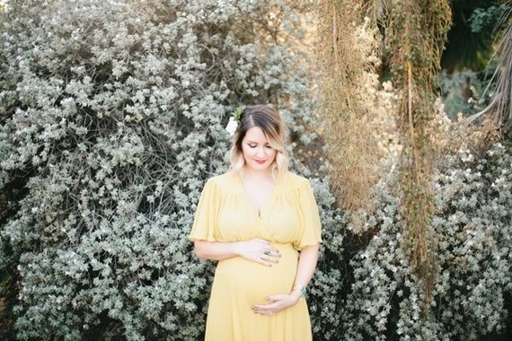 Cactus garden maternity photos