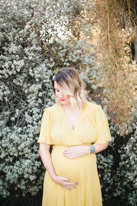 Cactus garden maternity photos