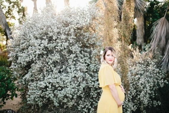 Cactus garden maternity photos